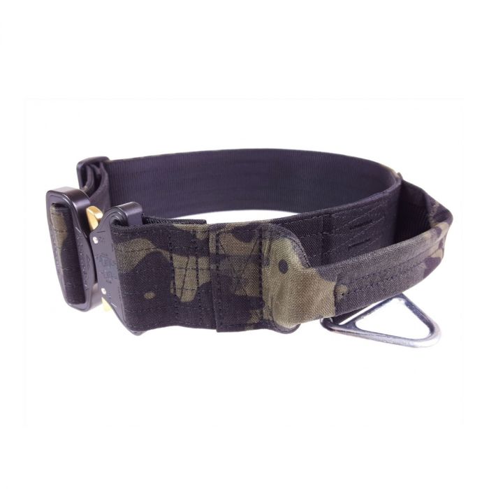 Mia K9 Collar militar de cordura con asa y cierre cobra 50 mm