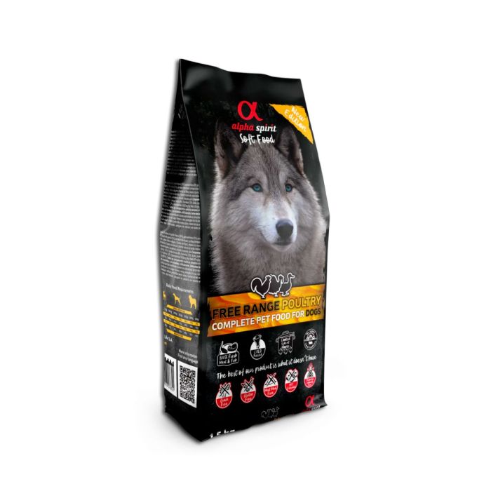 Alimento Semi-Húmedo Aves de Corral – Comida completa para perros con carne y pescado fresco, sin cereales ni harinas cárnicas – Zona K9