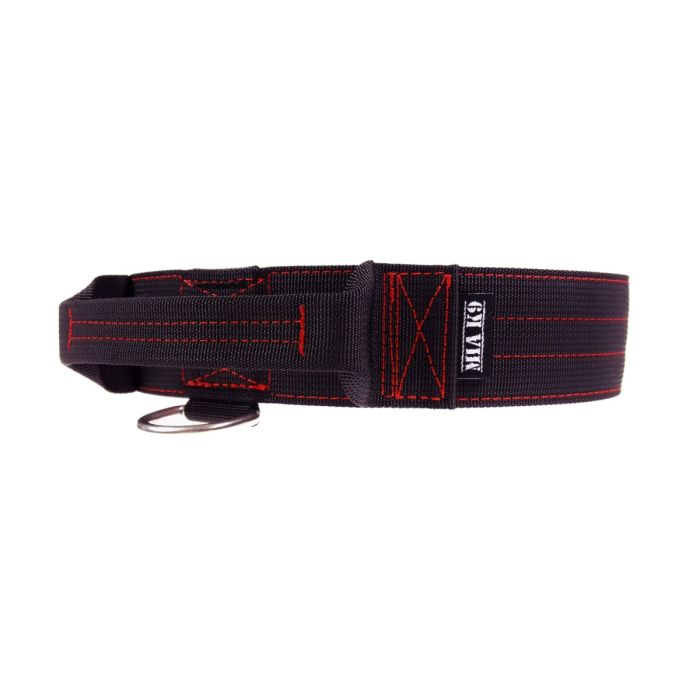 Mia K9 Collar con asa y cierre cobra rojo 40 mm