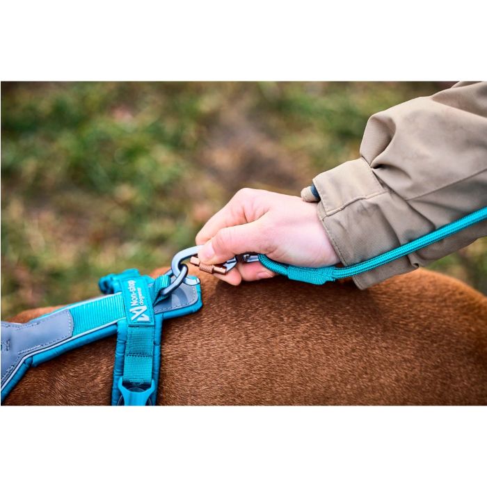 Non-stop dogwear Trekking Rope Leash verde azulada 8 mm