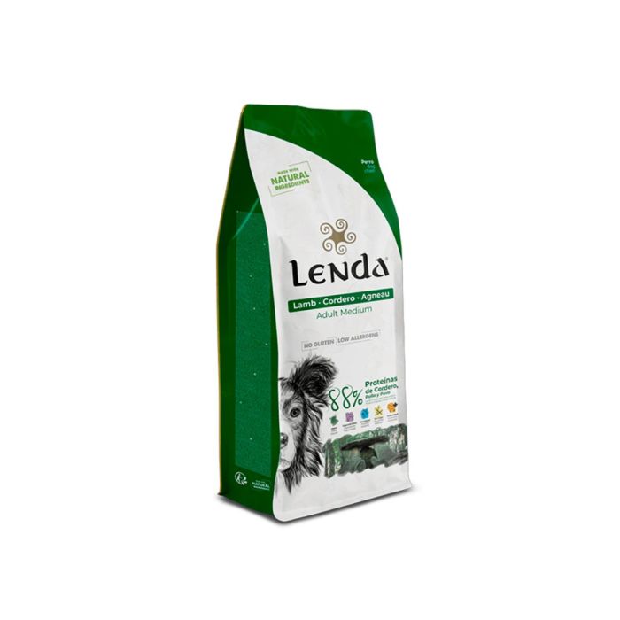 Saco de pienso Lenda Cordero para perros adultos de todas las razas con cordero y vegetales