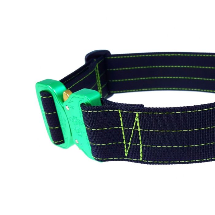 Mia K9 Collar con asa y cierre cobra verde 40 mm