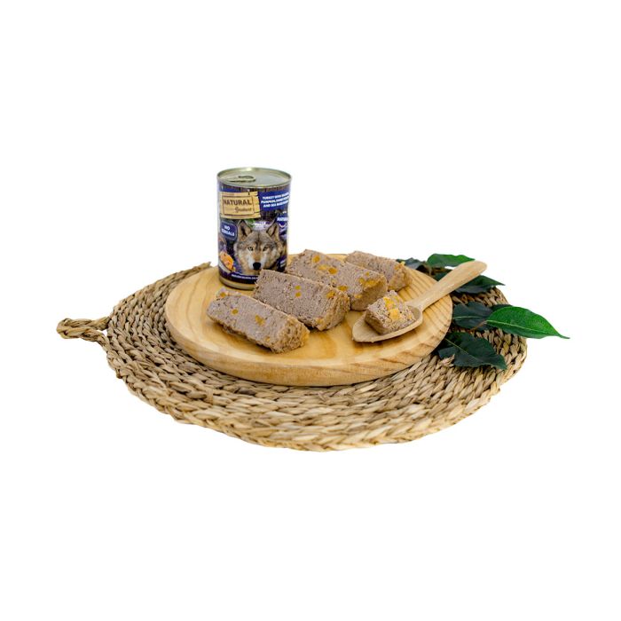 Natural Greatness Pavo con salmón, calabaza, boniato y espino amarillo 400 g