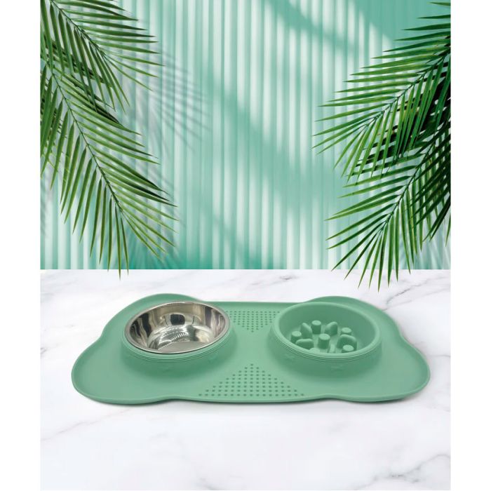 Onlyfresh Dinner Set comedero doble lento y cuenco