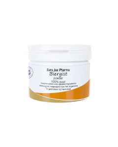 Bote blanco de suplemento nutricional en polvo Biergist poeder Euro Joe Pharma de 100% levadura de cerveza pura