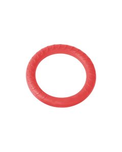 Anillo de trabajo canino X-OTIK PowerBite Ring Swimm en color rojo con textura de neumático sobre fondo negro