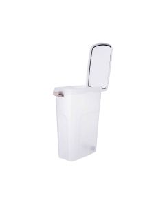 Barril de almacenamiento hermético 15L – Recipiente de plástico con sistema de enganche para conectar varios barriles. Ideal para pienso seco y lecho – Zona K9