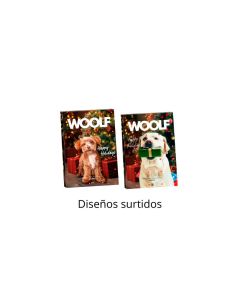 Calendarios de Adviento para perros Woolf con snacks naturales y diseños navideños surtidos.