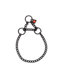 HS Sprenger Collar eslabón retorcido con restricción de acero inoxidable negro 2 mm