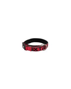 Collar X-TRM Neon rojo y negro con interior acolchado y bandas reflectantes