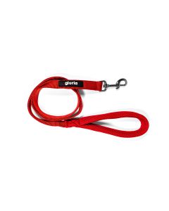 Correa roja Gloria Air Mesh Trek Star con asa acolchada transpirable y mosquetón metálico sobre fondo blanco.