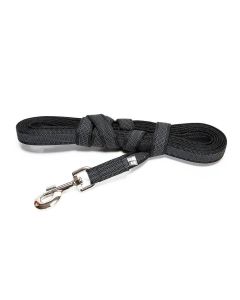 Julius-K9 Correa negra de goma entretejida 20 mm sin asa