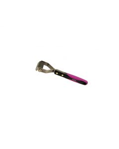 Herramienta de deslanado para perro Ibañez Coat de 12 hojas con mango ergonómico negro y fucsia.