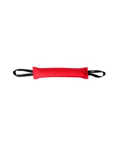 Dingo Gear Mordedor rojo de tela francesa con dos asas 45 cm x 8 cm
