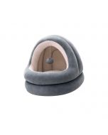 Onlyfresh Snuggle Nest cama nido estilo yurta en terciopelo gris