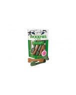 Bolsa de cepillos dentales medianos para perros Woolfies 200gr, ayuda a eliminar sarro y mantener una boca fresca.