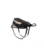 Cinturón técnico de canicross y trekking Non-stop dogwear Explore Belt en color arena y negro, con mosquetón de seguridad y perneras.