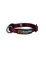 Collar para perro pequeño Non-stop dogwear Tumble color morado fondo blanco con cierre Duraflex