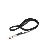 Julius-K9 Correa negra de goma entretejida 20 mm con asa