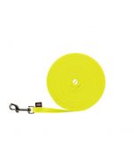 Correa de rastreo Trixie Easy Life amarilla de 17mm enrollada con mosquetón y asa