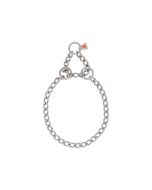 Collar de acero inoxidable 3,0 mm para perros – Diseño con eslabones redondos, seguro y resistente a la corrosión. Apto para razas de pelo corto – Zona K9