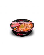Alimento húmedo completo para perros con 97% cerdo fresco en salsa, marca Alpha Spirit.
