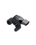 Silbato Fox 40 Classic Fingergrip negro vista lateral tres cuartos sin bola