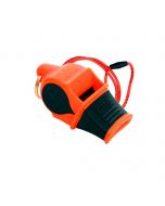 Silbato profesional naranja y negro Fox 40 Sonik Blast CMG con cordón para adiestramiento canino.