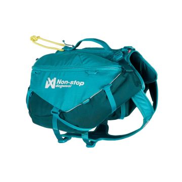 Alforja Non-stop dogwear Trail Quest color turquesa vista lateral en estudio