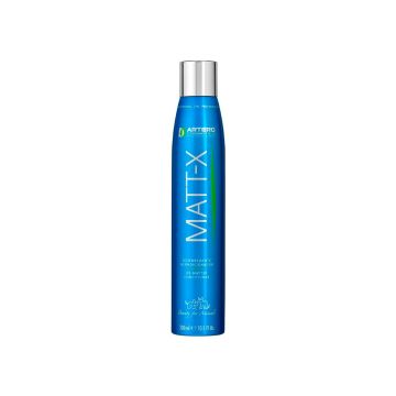 Bote de spray Artero Matt-X azul metálico fondo blanco