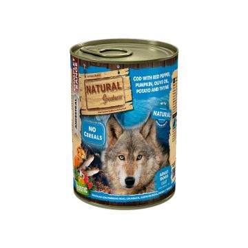 Natural Greatness Bacalao con pimiento rojo, calabaza, aceite de oliva, patata y tomillo 390 g