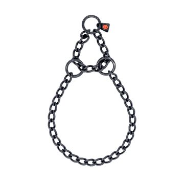 HS Sprenger Collar eslabón retorcido con restricción de acero inoxidable negro 3 mm