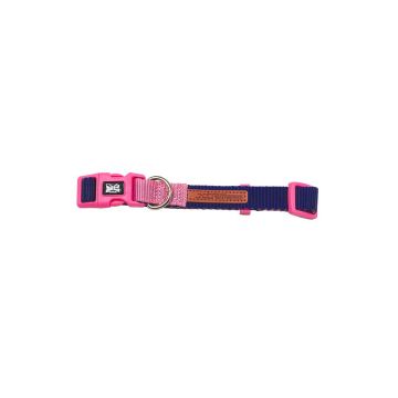 Nayeco Collar X-TRM Doble Azul y Rosa – Collar ajustable de nylon resistente con arandela metálica para perros de todos los tamaños – Zona K9