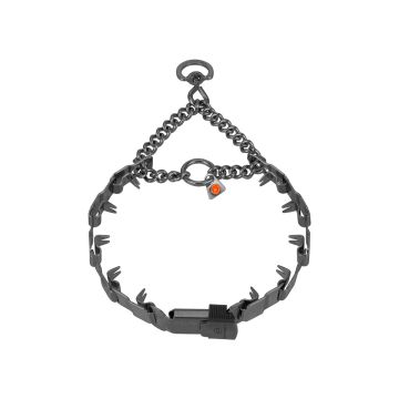 HS Sprenger Collar Neck-Tech Sport con cadena y ClicLock acero inoxidable negro mate