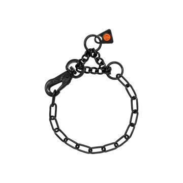 HS Sprenger Collar eslabón largo con gancho de acero inoxidable negro 2 mm