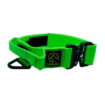 Euro Joe Collar táctico verde con asa 38 mm