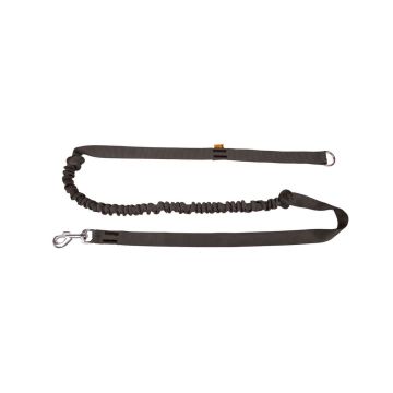 Dingo Correa negra con amortiguador para correr 25 mm x 1,7 m