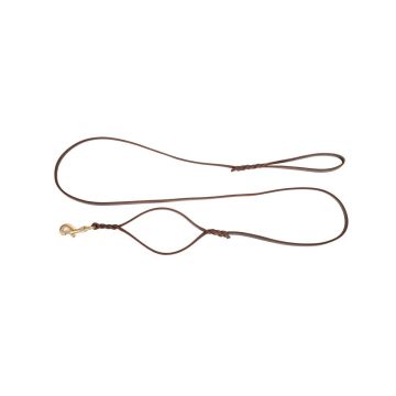 Dingo Gear Correa de cuero con doble asa 10 mm x 1,8 m