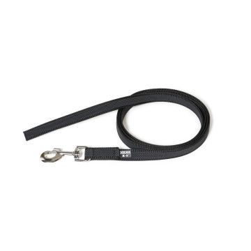 Julius-K9 Correa negra de goma entretejida 14 mm sin asa