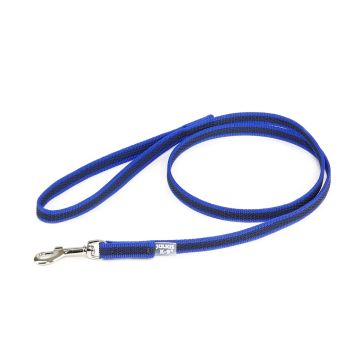 Julius-K9 Correa azul de goma entretejida 20 mm con asa
