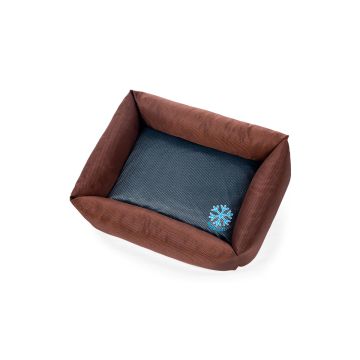Cama refrescante perro Thermoswitch Corfu lado frío malla transpirable con icono nieve