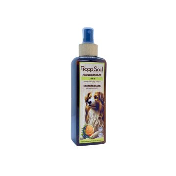 Botella de acondicionador desenredante 2 en 1 con aceite de naranja y alga wakame de Bopp Soul, 300 ml