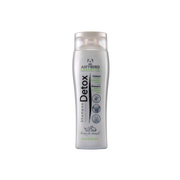 Artero Champú Detox 100 ml con carbón activo para perros y gatos, antipolución y efecto hidratante