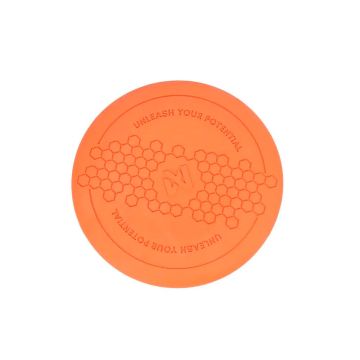 Disco volador o frisbee para perros marca Non-stop dogwear, color naranja, con el lema "Unleash Your Potential"