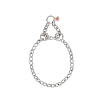 Collar de acero inoxidable 3,0 mm para perros – Diseño con eslabones redondos, seguro y resistente a la corrosión. Apto para razas de pelo corto – Zona K9