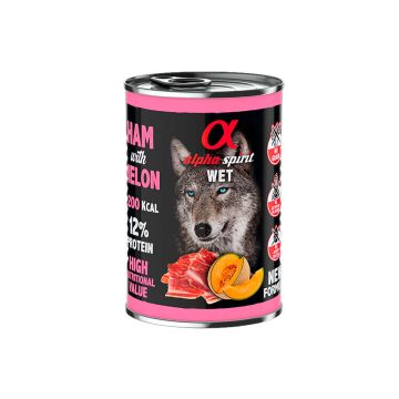 Alpha Spirit Alimento húmedo de jamón con melón 400 g