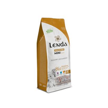 Pienso Lenda Meat & Fish Mini Adult para perros pequeños, con carne de ave, pescado azul y krill