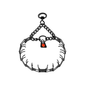 HS Sprenger Collar Ultra-Plus Micro Prong acero inoxidable negro giratorio 1,5 mm x 32 cm