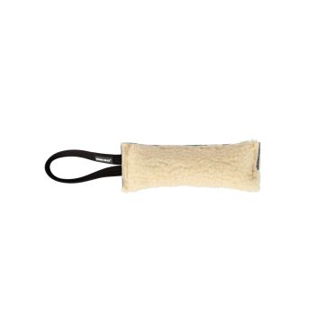 Dingo Gear Mordedor de lana de oveja con chirriador y un asa 26 cm x 8 cm