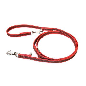 Julius-K9 Ramal policial rojo de goma entretejida 20 mm x 2,2 m